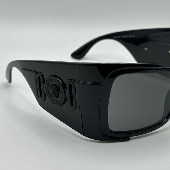 BRAND NEW VERSACE VE4451 GB1/87 Black Dark Grey Unisex Sunglasses